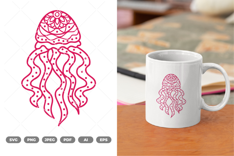 Mandala Jellyfish SVG & Clipart