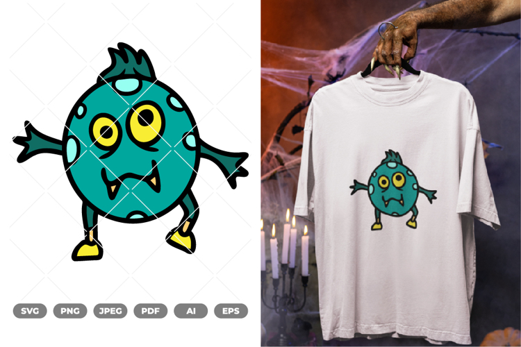 Monster Colored SVG   Clipart