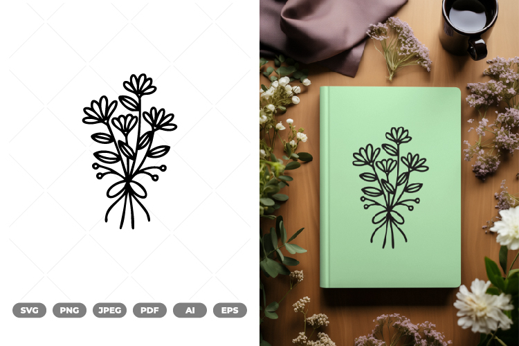 Flower Bouquet SVG & Clipart