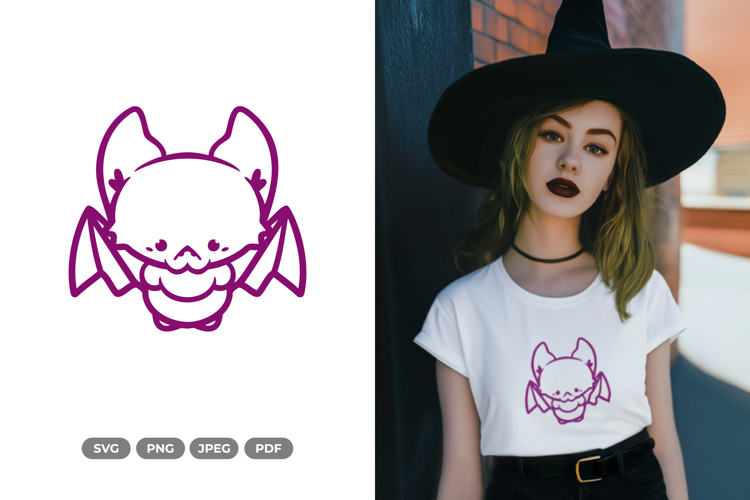 Cute and Kawaii Bat SVG & Clipart