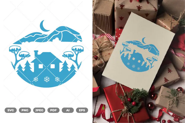 Christmas Night SVG & Clipart