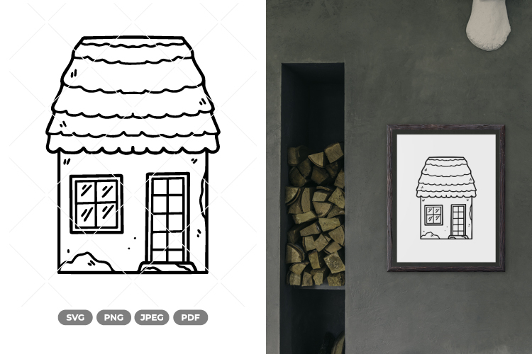 House Doodle SVG   Clipart