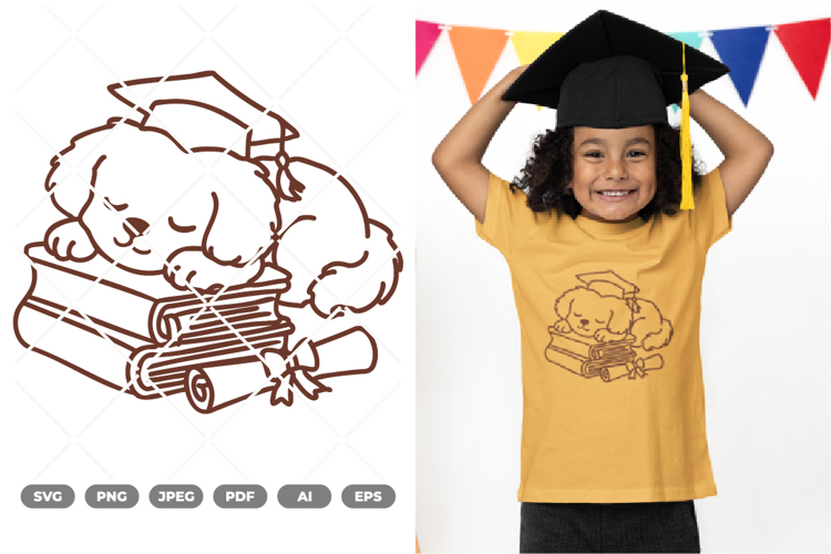 Graduation Dog SVG & Clipart