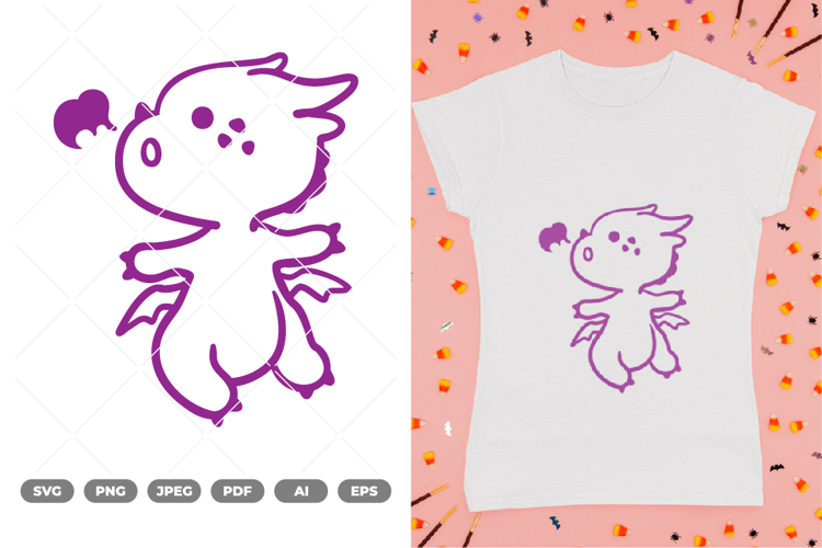 Cute Dragon Clipart Image 23