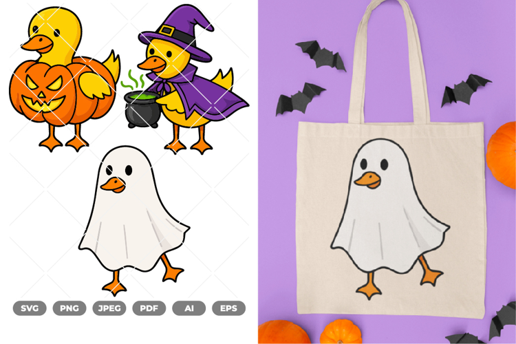 Halloween Duck Colored SVG & Clipart