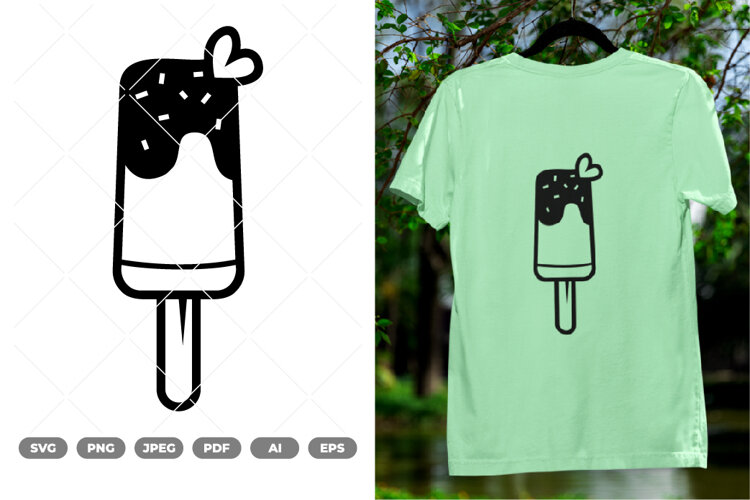 Kawaii Ice Cream SVG & Clipart example image 1