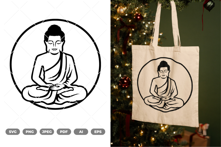 Buddha Outline SVG & Clipart