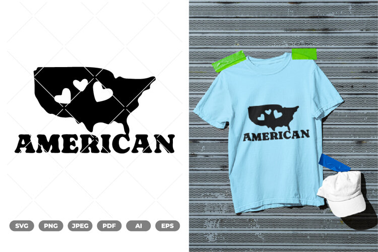 American Love SVG & Clipart example image 1