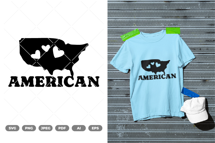 American Love SVG & Clipart