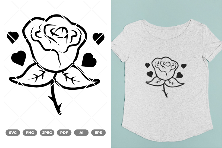 Rose SVG & Clipart example image 1