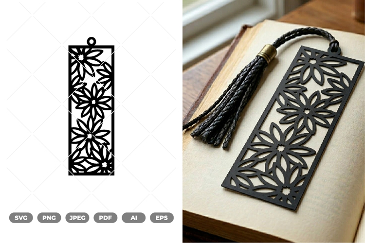 Floral Bookmarks SVG & Clipart example image 1