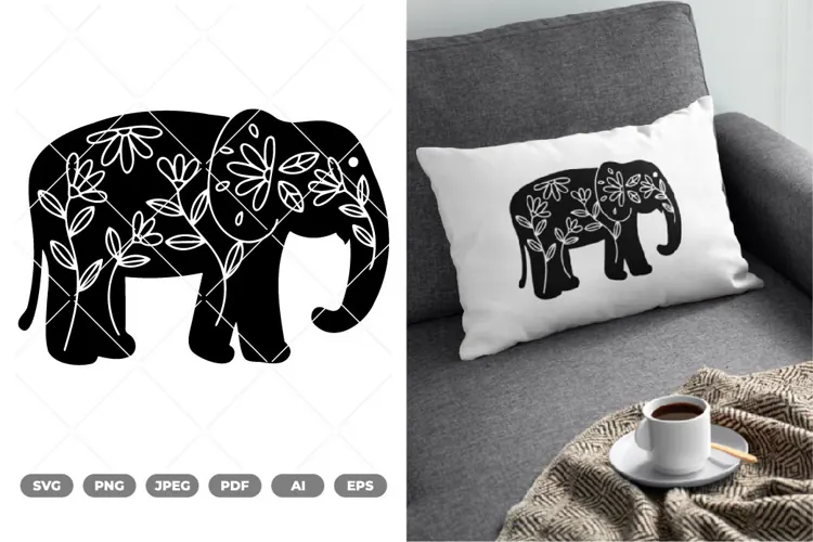 Floral Animal SVG & Clipart