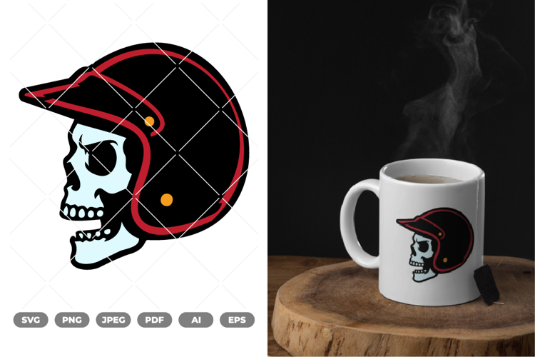 Rider Skull Colored SVG & Clipart