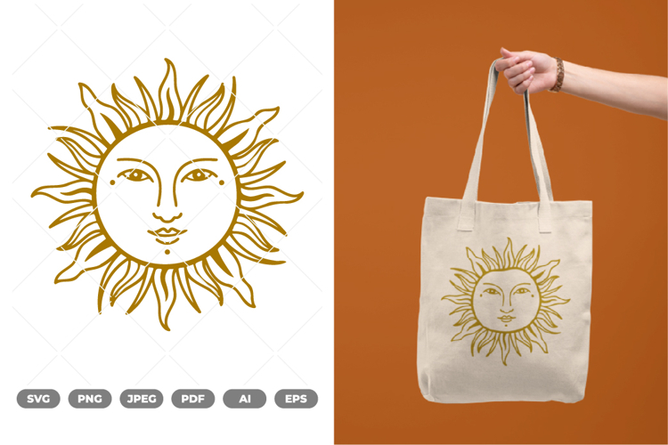 Boho Sun SVG & Clipart