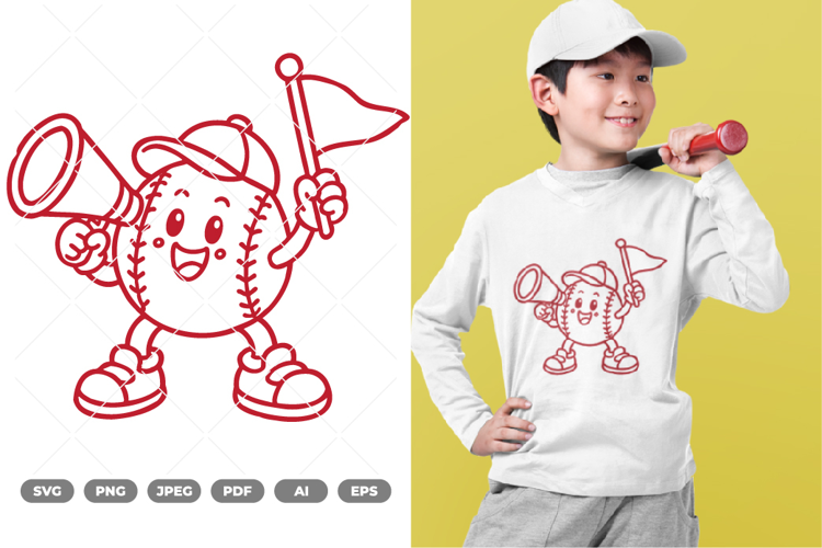 Baseball Mascot SVg & Clipart