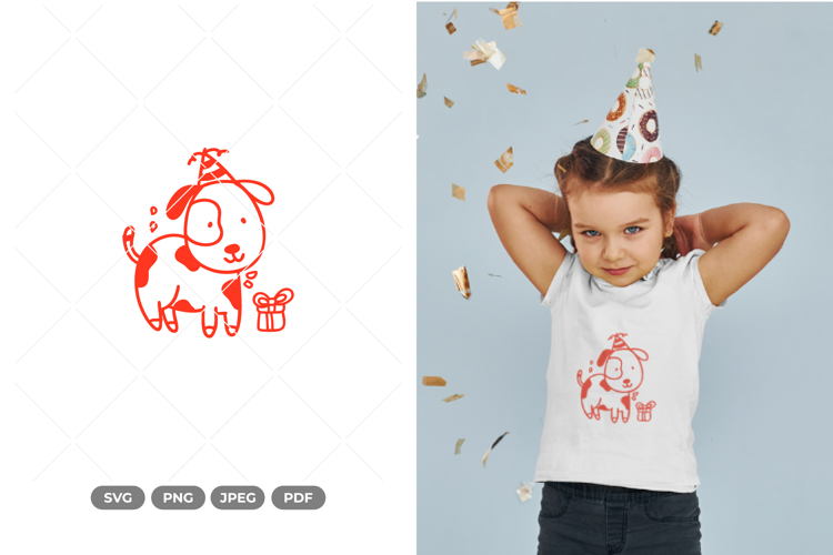 Birthday Dog SVG & Clipart