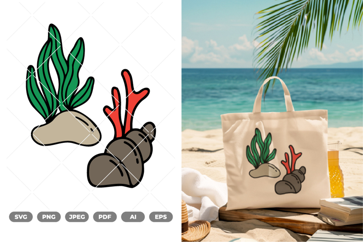 Seaweed Colored SVG   Clipart