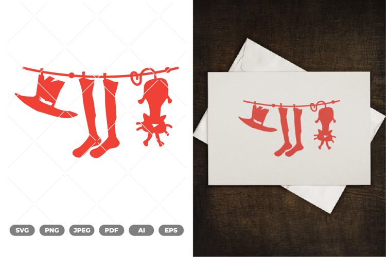 Witch Clothesline SVG & Clipart