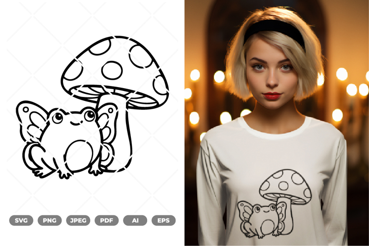 Fairy Frog SVG & Clipart