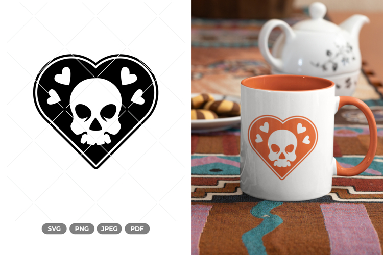 Skull Lovers SVG & Clipart - Skull Cut File