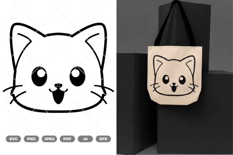 Cat Head SVG & Clipart