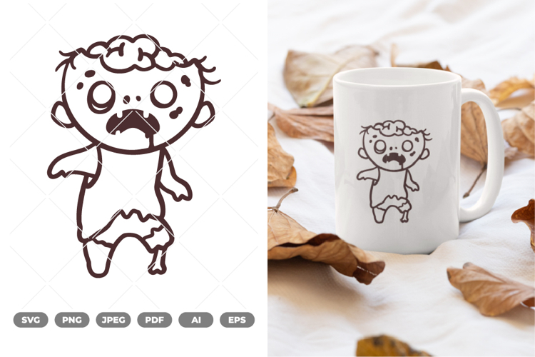 Chibi Zombie SVG & Clipart