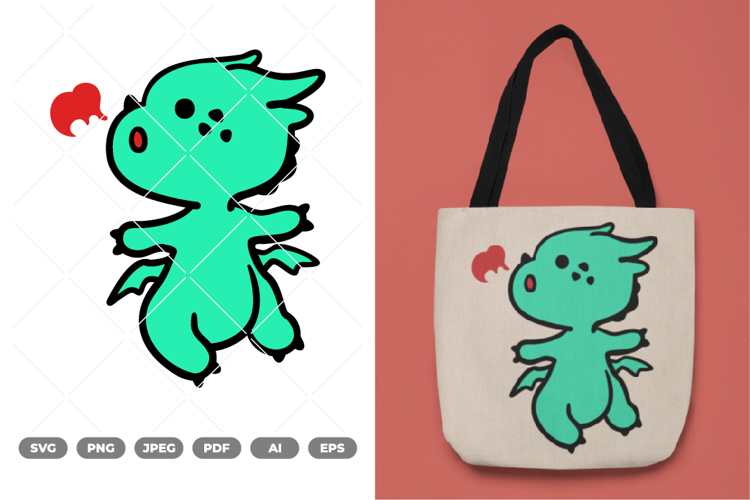 Cute Dragon Clipart Image 3