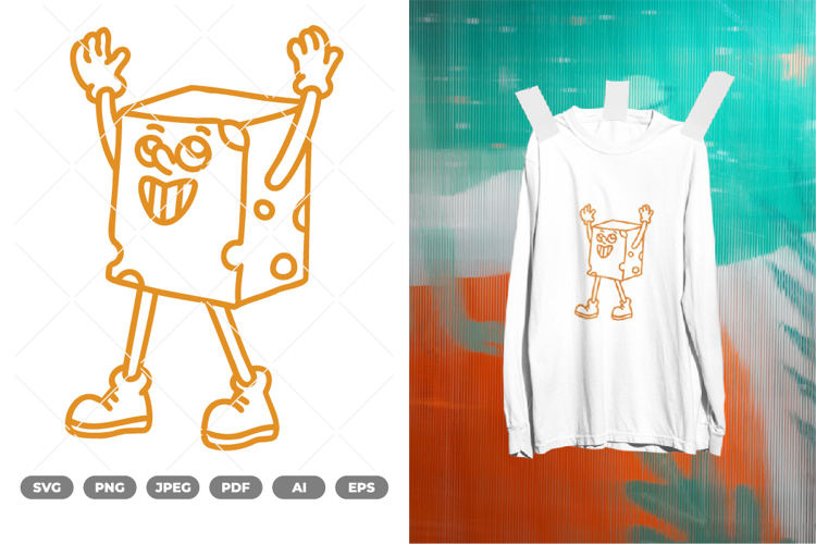 Cheese Mascot SVG   Clipart