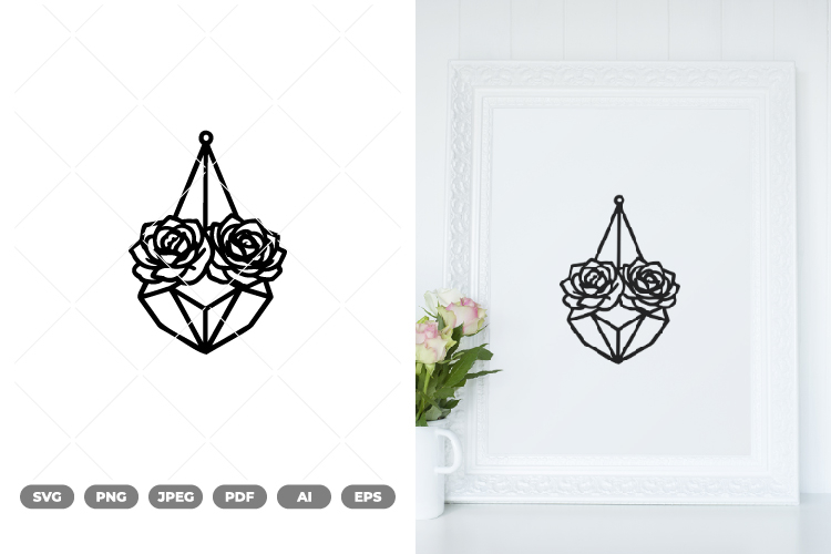 Hanging Potted Plant SVG & Clipart