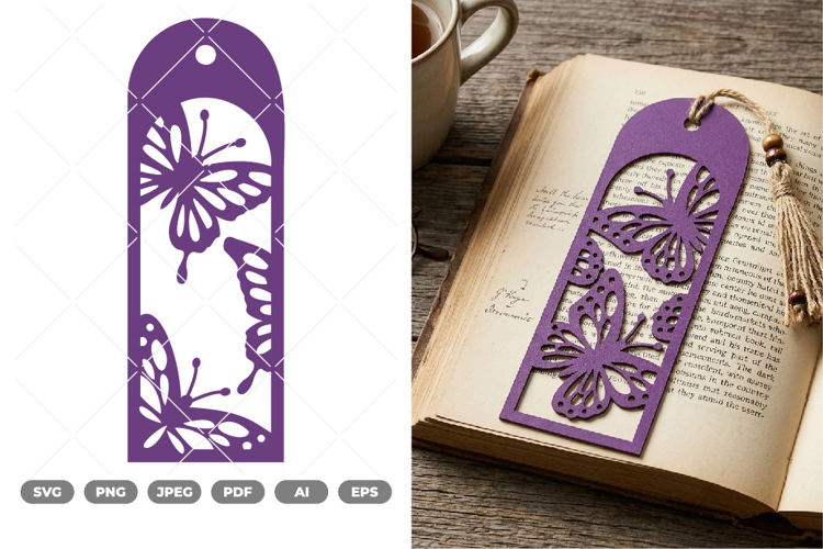 Butterfly Bookmark SVG & Clipart