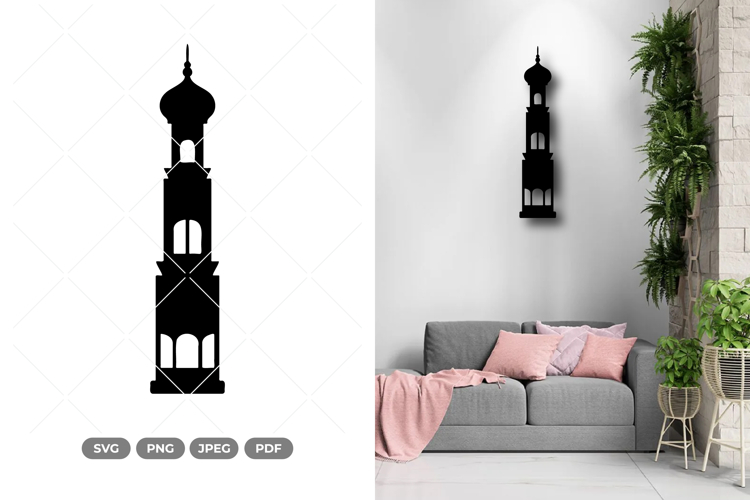 Mosque Minarets Silhouette SVG & Clipart