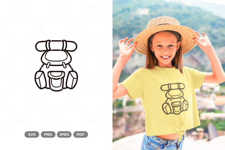 Doodle Backpack SVG & Clipart - Camping SVG