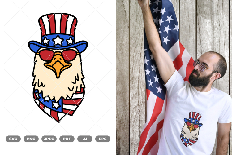 Patriotic Eagle Svg Image 13