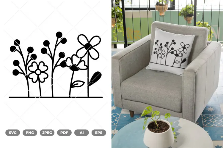 Wildflowers SVG & Clipart