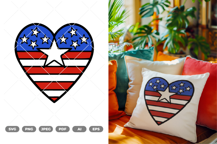 American Heart Colored SVG & Clipart