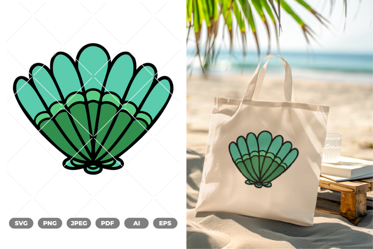 Seashell Colored SVG   Clipart