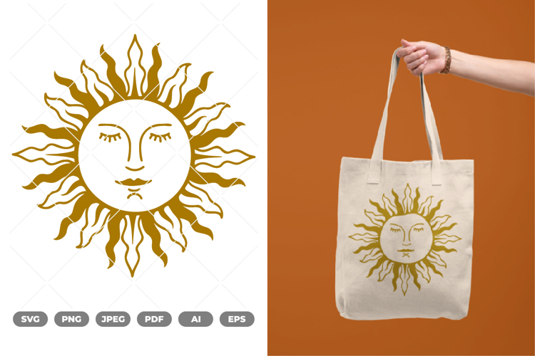 Boho Sun SVG & Clipart