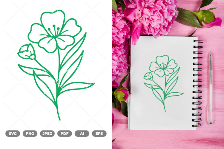 Flower SVG & Clipart example image 1