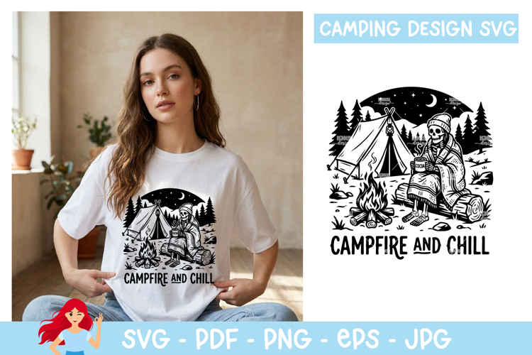Funny Camping Svg