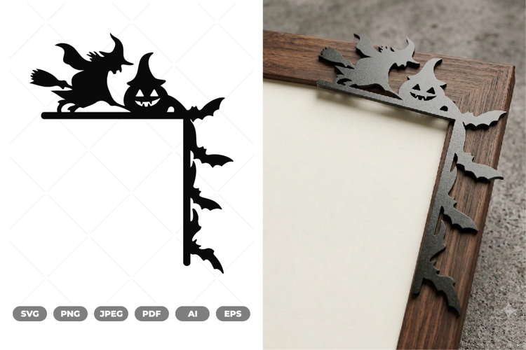 Halloween Door Corner SVG & Clipart