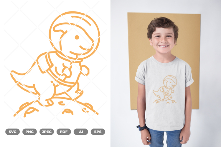 Dino Astronaut SVG & Clipart