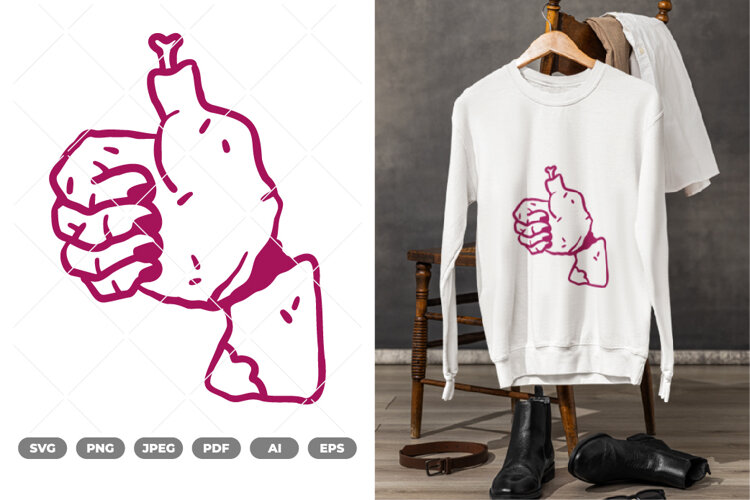 Zombie Hand Sign SVG & Clipart example image 1