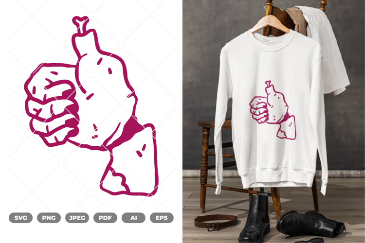 Zombie Hand Sign SVG & Clipart
