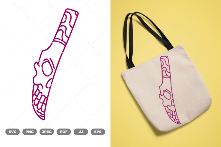 Skull Knife SVG & Clipart