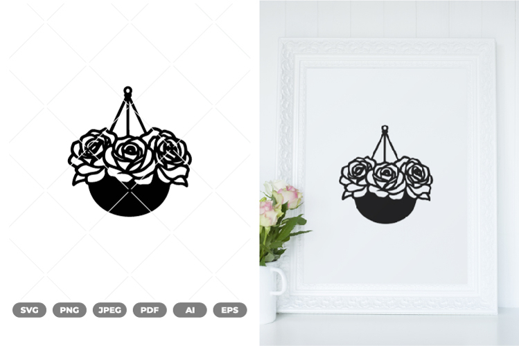 Hanging Potted Plant SVG & Clipart
