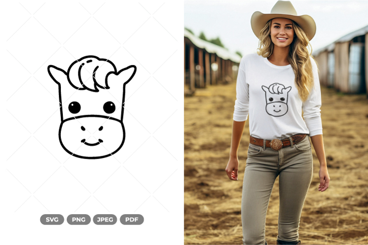 Farm Horse Head SVG & Clipart