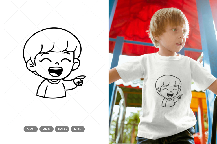 Boy Cartoon Doodle SVG   Clipart