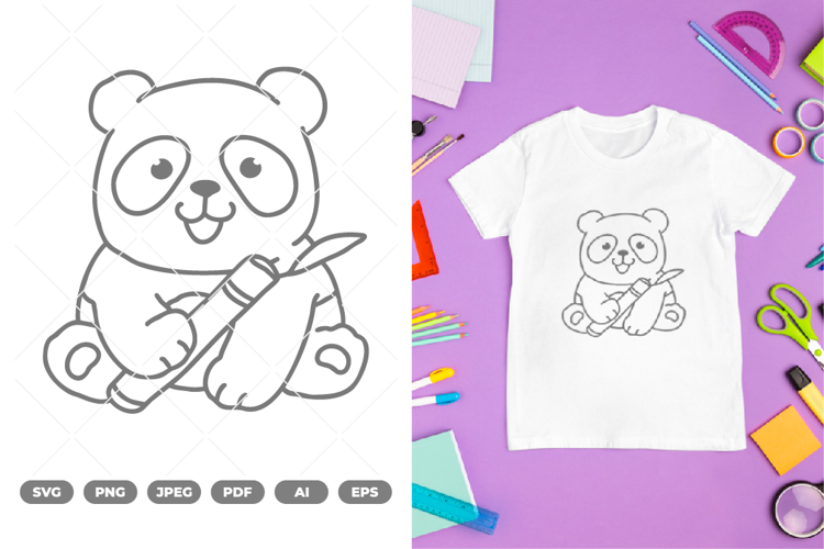 Cute Zoo Panda SVG & Clipart