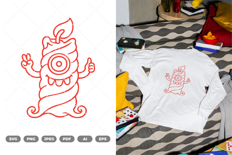 Candle Monster SVG & Clipart