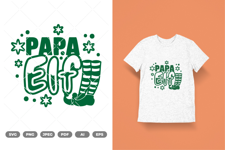 Papa Elf SVG   clipart